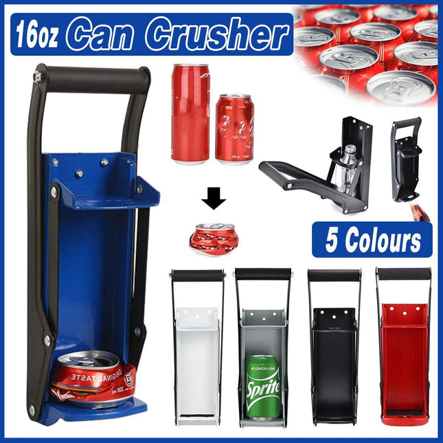 Can Crusher 12/16oz Beer Smasher Aluminium Recycling Wall Mount Bottle Opener - Aimall