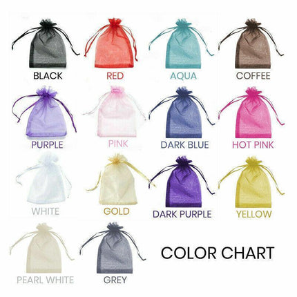 50PCS Organza Bag Sheer Bags Jewellery Wedding Candy Packaging Sheer Bags 13*18 cm - Aimall