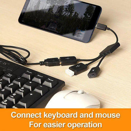 Micro USB 2.0 OTG HUB Cable Adapter AU Male to Female Dual Host Fast Transfer - Aimall