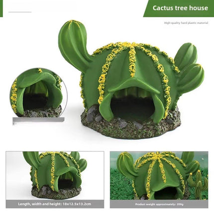 Simulation Cactus Tree Aquarium Ornament Desert Plant Decor for Fish Tank House