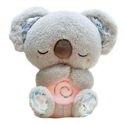 Luminous Sleeping Koala Plush Toy with Music for Early Learning and Soothing
