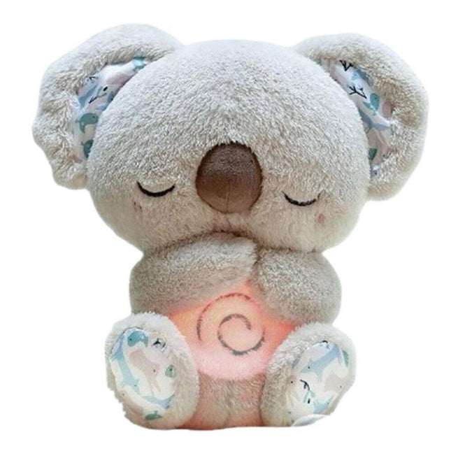 Luminous Sleeping Koala Plush Toy with Music for Early Learning and Soothing
