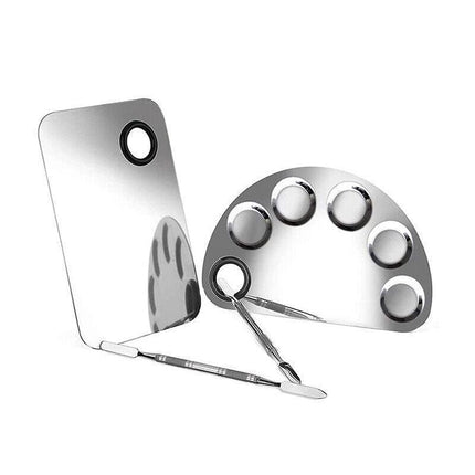 Stainless Steel Cosmetic Face Makeup Palette Spatula Foundation Mixing Tool - Aimall