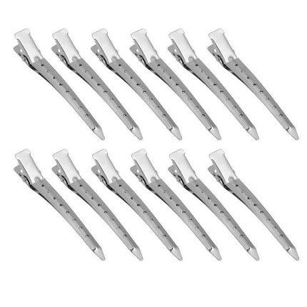 6-54X 9cm Hairdressing Sectioning Hair Clips Duck Bill Hairpin Salon Metal Curl Clips - Aimall