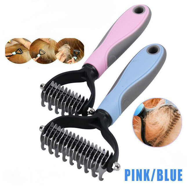 Small Dog Pet Cat Grooming Comb Brush Undercoat Rake Dematting Deshedding Trimmer - Aimall