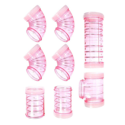 8X Hamster Cage Tunnel Squirrel Guinea Pig Hedgehog Small Animals Tube Toy - Aimall