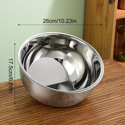304 Stainless Steel Drain Basket for Rice Washing Vegetables Household Strainer