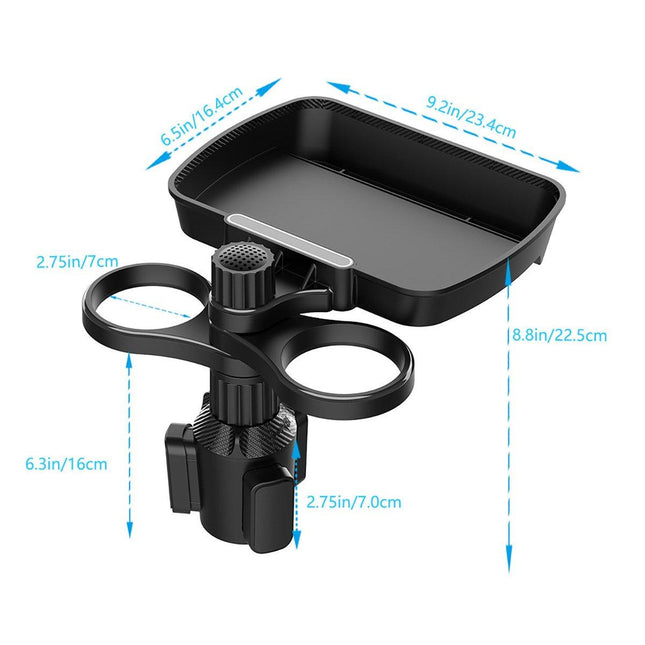 Car Tray Table for Drinks Mug Holder Space Saver Small Dining Table Travel Use