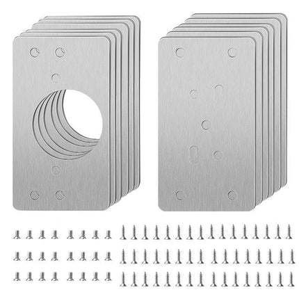1/3/6 SETS Hinge Repair Plate Rust-Resistant Steel Furniture Cupboard Mount Tool - Aimall