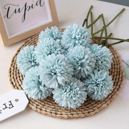 12pcs Artificial Dandelion Fake Flower Simulation Arrangement Desktop Decoration