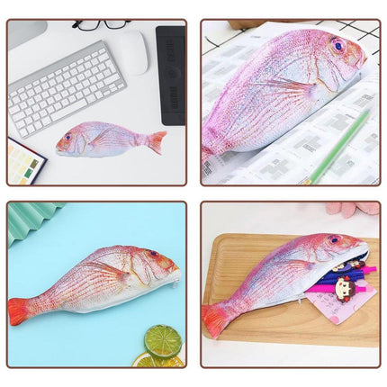 Creative Simulation Fish Pencil Case Large Capacity for Students Stationery Case