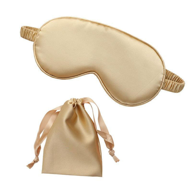 Pure Soft Silk EyeShade Blindfold Sleep Eye Mask Cover Light Shade Travel Relax - Aimall