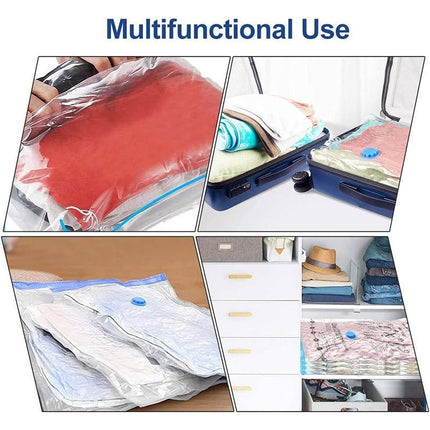 Vacuum Compression Storage Bag with Pump Clothes Organizer Space Saving Bags
