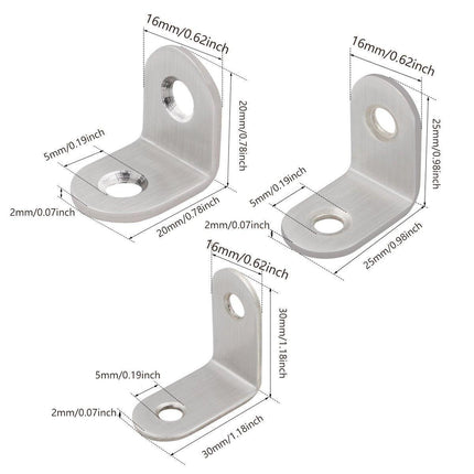 10pcs 90-degree L Type Angle Brackets Right Angle Fixed Support Furniture Connector