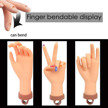 Manicure Practice Hand Mould Simulation Fake Hand Desktop Holder for Nail Art