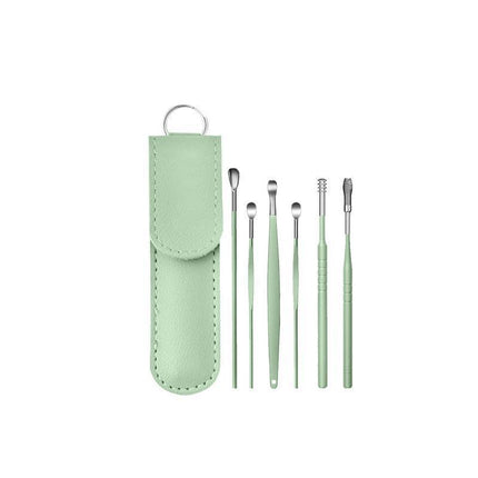 6Pcs Earpick Ear Wax Curette Ear Cleaner Remover Spoon Ear Cleaning Tool Kit - Aimall