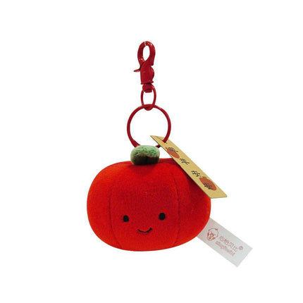 Smile Fruit Vegetable Plush Toys Doll Pendant Keychain Key Ring Bag Decor Kids - Aimall