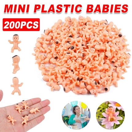 200PCS Mini Plastic Figurines for Party Games and Shower Decorations