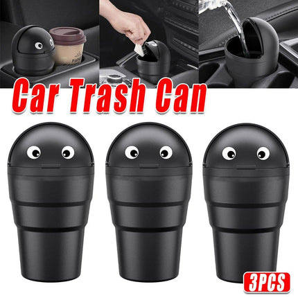 3pcs Car Trash Can Portable Cute Garbage Bin for Car Waste Storage Container