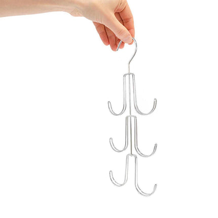 2X Purse Hanger Organizer for Closet Purses 6Storage Capacity Hook Wardrobe Rack