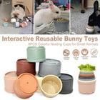 8Pcs Interactive Bunny Nesting Cups Set for Small Animals Enrichment Play Toys