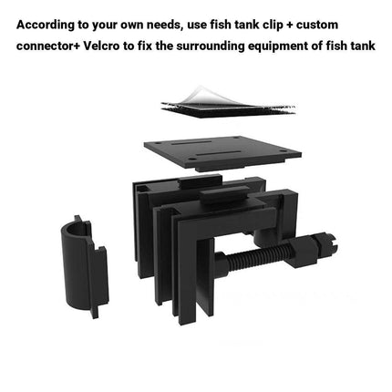Acrylic Fish Tank Water Pipe Holder Right Angle Inlet Outlet Suction Clip Bracket
