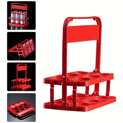 Portable Foldable Plastic Beer Carrier Basket Drinks Storage Tote Stand Holder