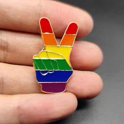 LGBTQ Rainbow Pride Brooch Equality Lapel Pin Ally Badge Gay Lesbian Support