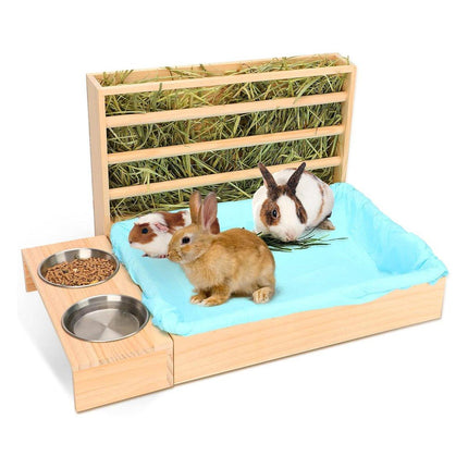 Rabbit Feeder Box Small Animal Feeder for Pet Feeding Storage Home Use Durable
