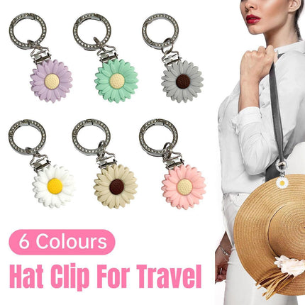 Silicone Daisy Flower Sunflower Brim Clip Anti-Slip Chrysanthemum Cap Holder
