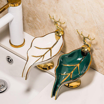 Soap Dish Holder Non-Stagnant Drainage Soap Box for Bathroom Kitchen Sink Home