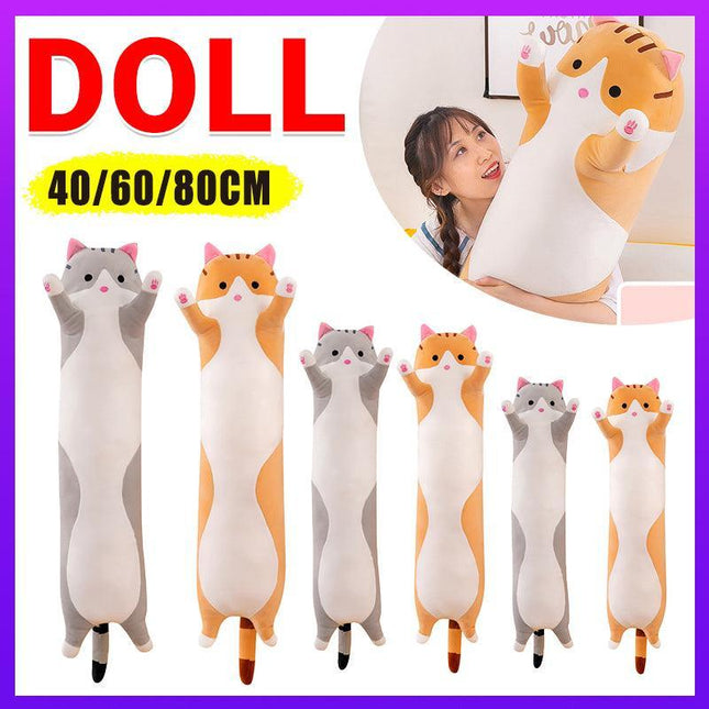 Soft Cute Plush Cat Cats Doll Stuffed Kitten Pillow Gift Cushion Toy For Kids Grey - Aimall