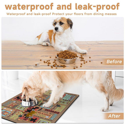 Waterproof Pet Floor Mat Carpet For Dog Cage Feeding Area Anti Slip Washable