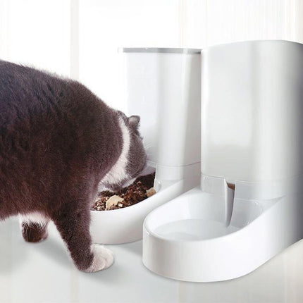 Automatic Pet Dog Cat Food Water Dispenser Feeder Self Feeding Bowl Bottle - Aimall