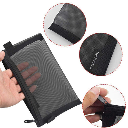 10PCS Clear Mesh Pencil Case Pen Cosmetic Makeup Storage Bag Organizer Pouch - Aimall