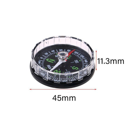 1 x Mini Pocket Compass Outdoor Sports Camping Hiking Navigation Black (L073-09) Aimall