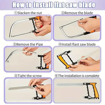 12PCS Mini Hand Saw Multifunction Tool Set for Wood Tile and Plastic Cutting