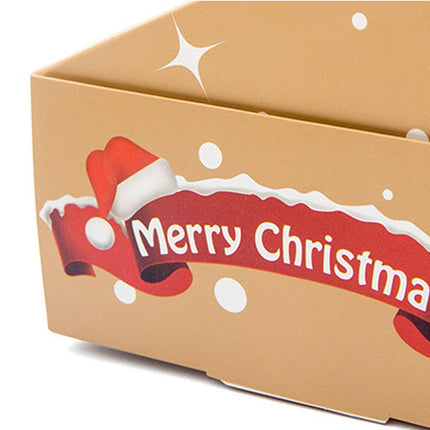 12/20pcs Christmas Biscuit Window Boxes Festive Bread Gift Packaging Storage