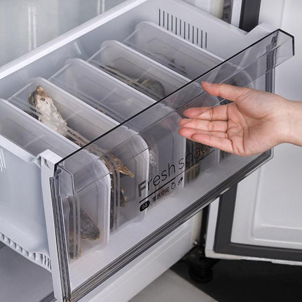 8pcs Refrigerator Storage Organizer Transparent Crisper Box for Home Kitchen