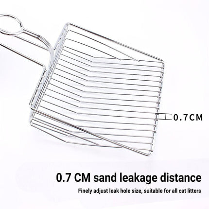 Metal Stainless Steel Cat Litter Shovel Metal Pet Cleaning Filter Scoop Durable - Aimall