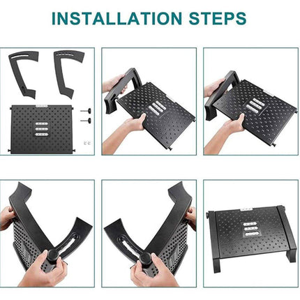1PC Adjustable Office Foot Rest Pedal Stool Sofa Leg Support for Home or Desk Use