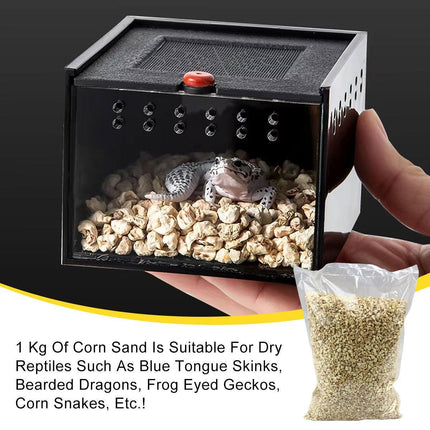 1kg Natural Corn Cob Bedding for Reptiles Small Animal Safe Habitat