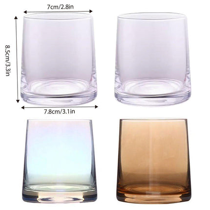 2PCS Hotel Household Glass Toothwash Cups Set Simple Gargle Toothwash Cup