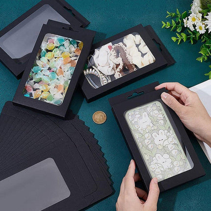 50pcs Rectangular Window Gift Paper Box Candy Biscuit Packaging Boxes