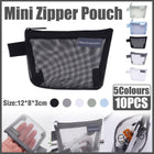 Mini Mesh Zipper Bags Storage Pouch Coin Purse ID Credit Card Holder Organizer - Aimall