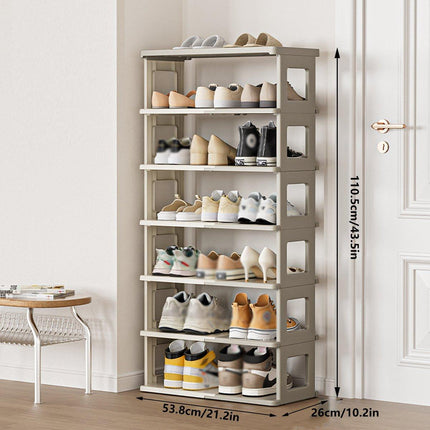 7 Tier Folding Shoe Rack for Easy Storage Space Saver Adjustable Shoe Organizer