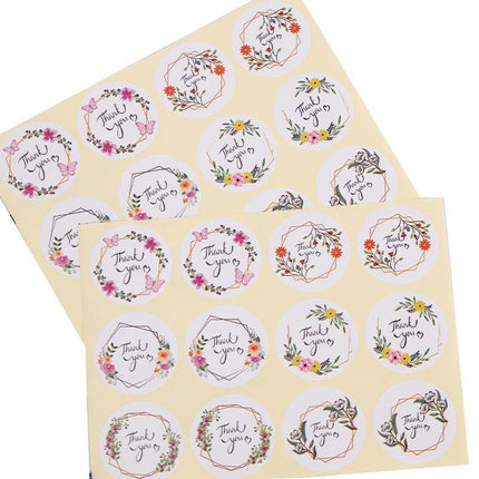 UP TO 80PCS Stickers Labels Thank You Stickers Gift Wrapping Craft Scrapbook DIY - Aimall