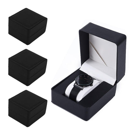 4pcs Flip Watch Boxes Elegant Watch Organiser Storage Case Gift Packaging Box