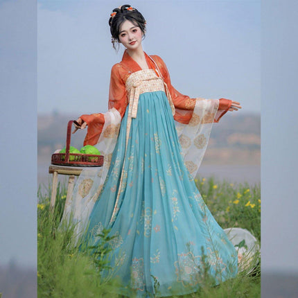 Chest Length Skirt Hanfu Female Summer Thin Daily Wear Traditional Chinese Dress