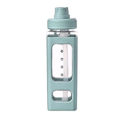 Square Plastic Water Cup Large Capacity Portable Outdoor Bottle For Travel